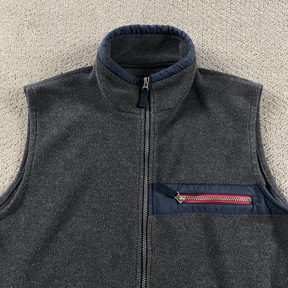 Vintage Abercrombie & Fitch Fleece Vest Men's XL Gray Y2K 90s - Picture 3 of 11